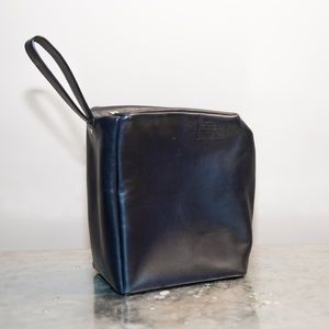 Jack Spade Mill Leather Box Dopp, Dark Navy